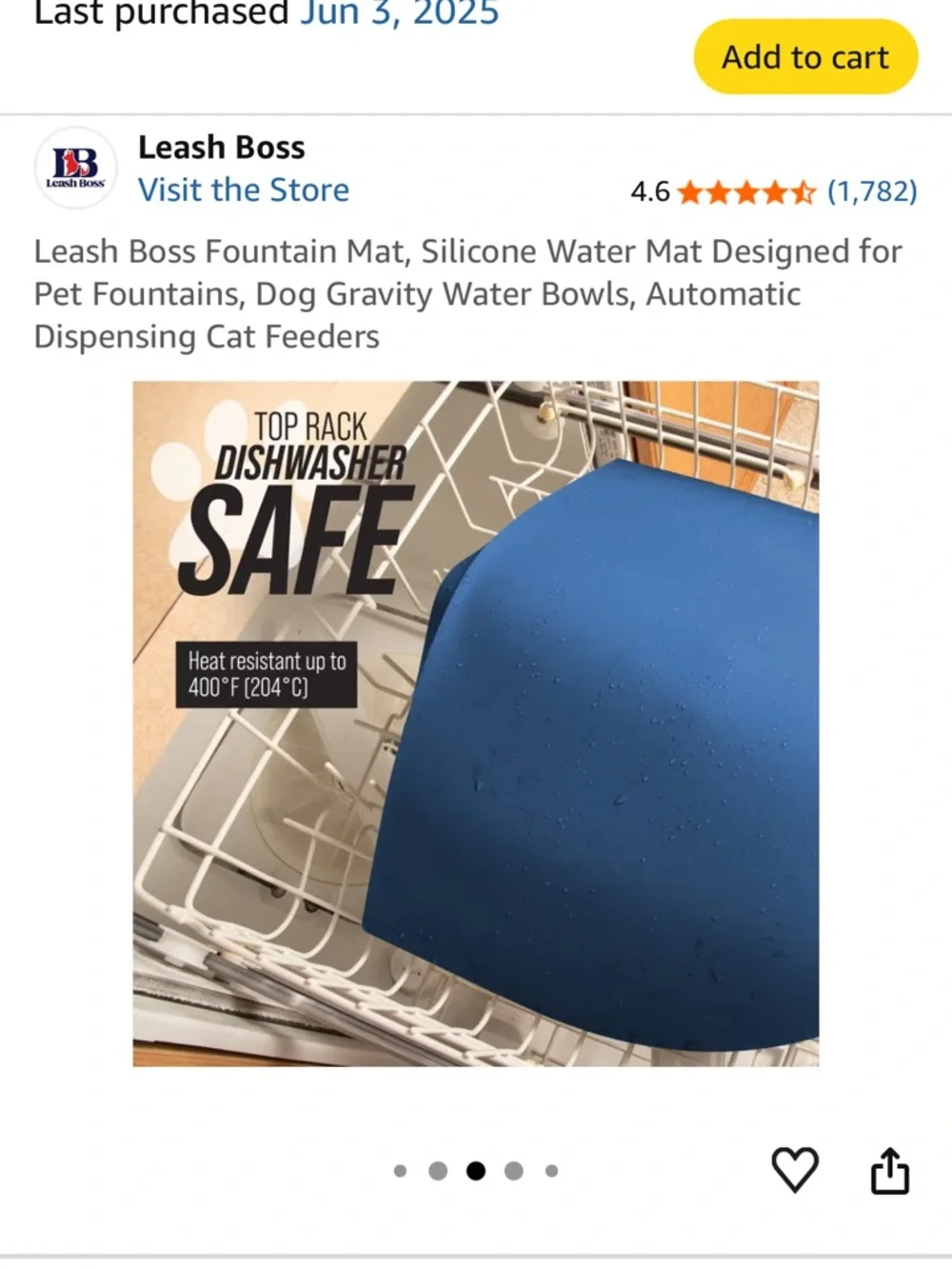Silicone Fountain Mat for Pet Bowls - Blue - 2 avail